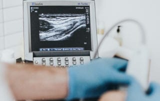 Cortisone Injection - A view of an ultrasound screen