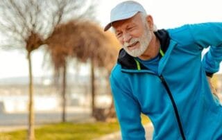 A man suffering from pain after a cortisoid injection in london