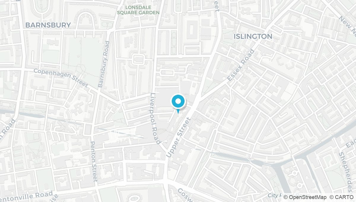 Map showing location of Angel N1 clinic