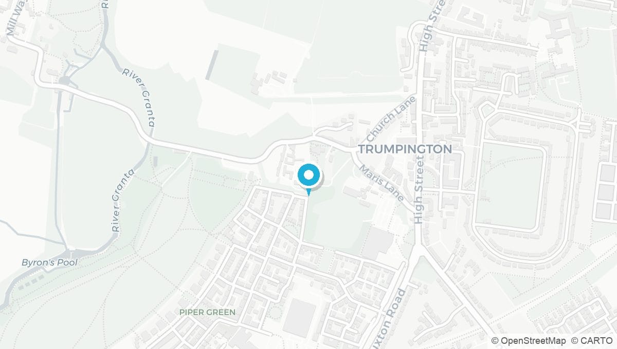 Map showing location of Cambridge CB2 clinic