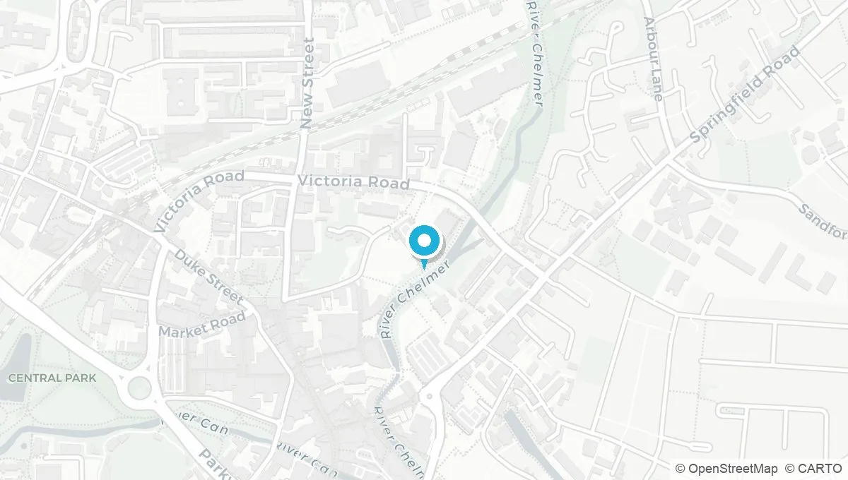Map showing Chelmsford CM1