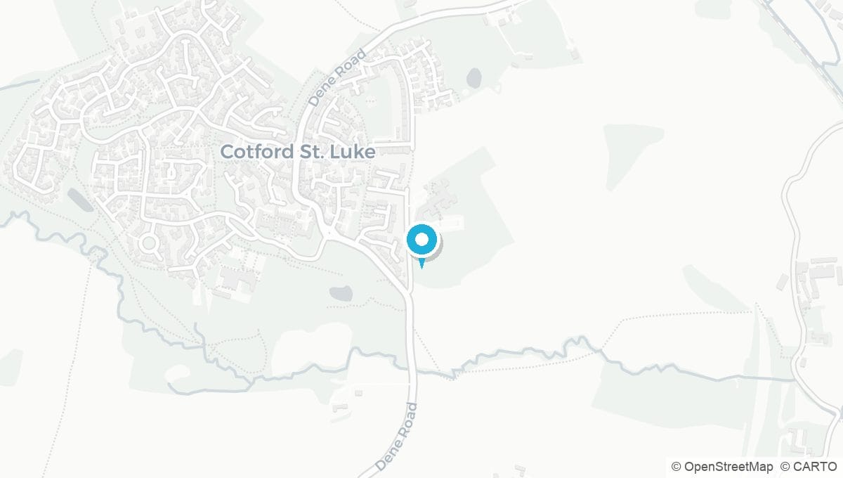 Map showing location of Somerset TA4 clinic