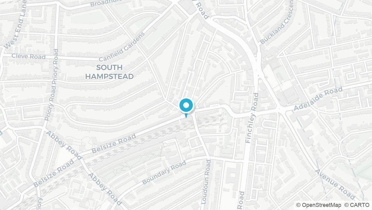 Map showing location of Swiss Cottage NW6 clinic