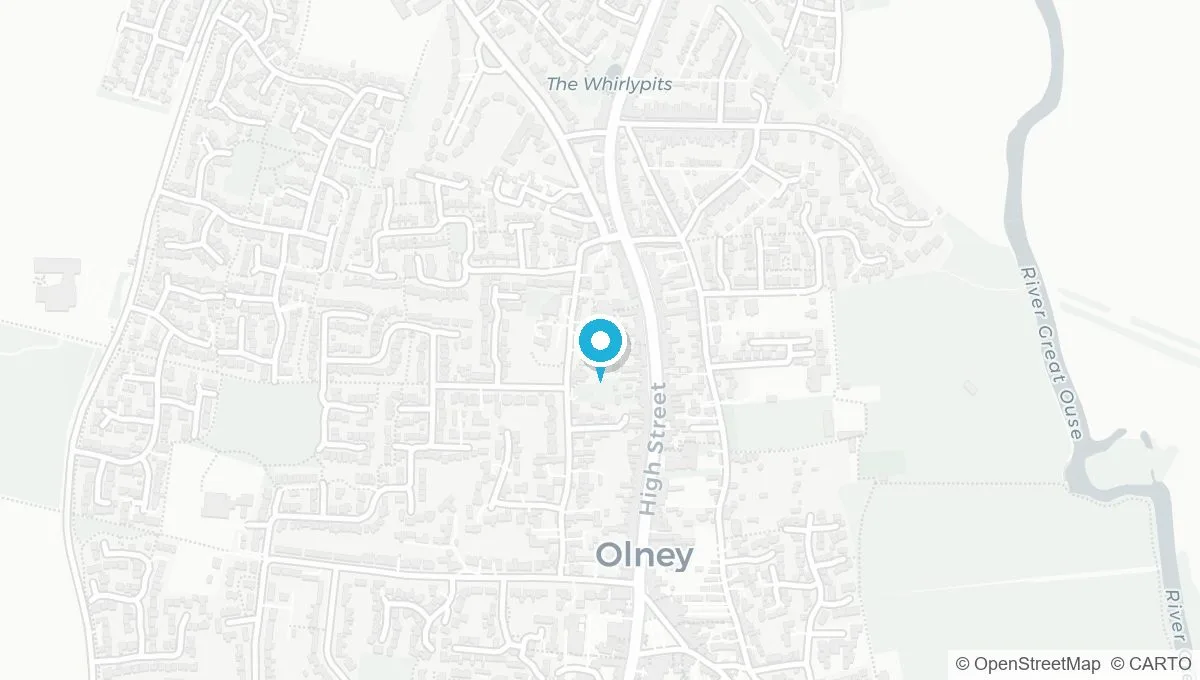Map showing Olney MK46