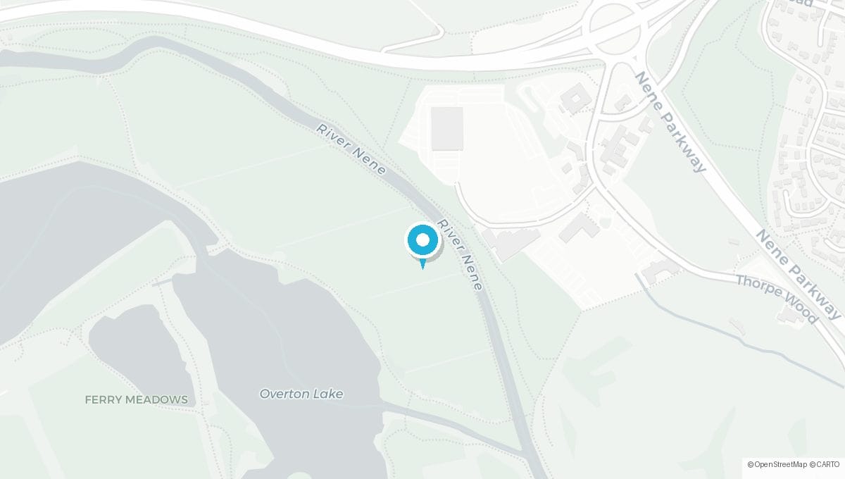 Map showing the location of Peterborough PE3 Clinic