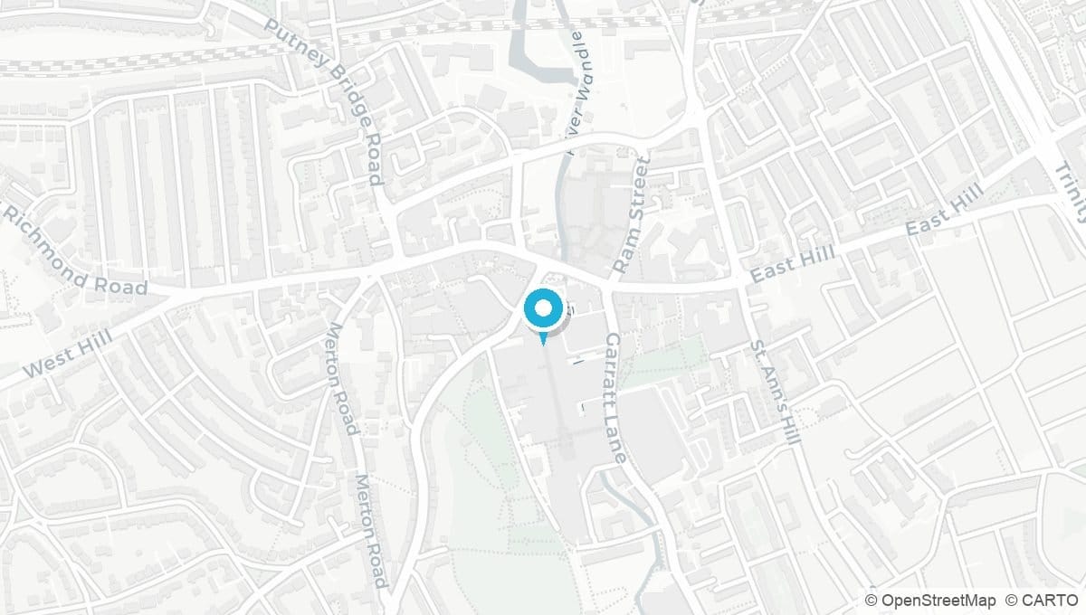 Map showing the location of Wandsworth SW18 Clinic