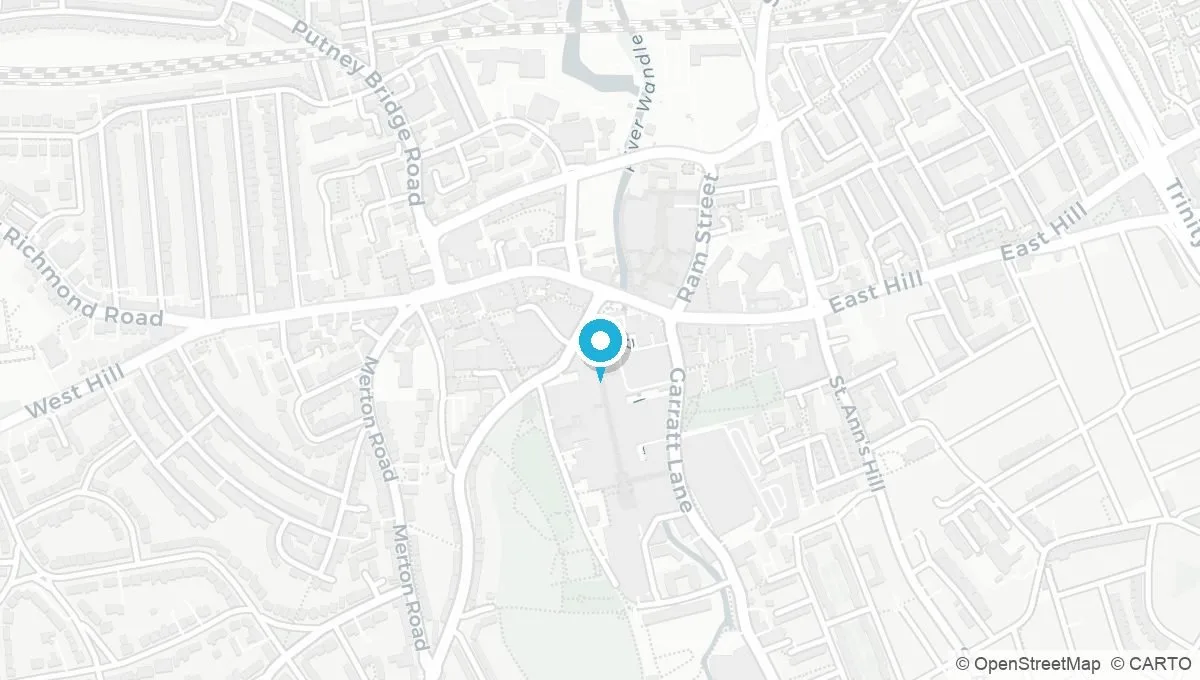 Map showing Wandsworth SW18