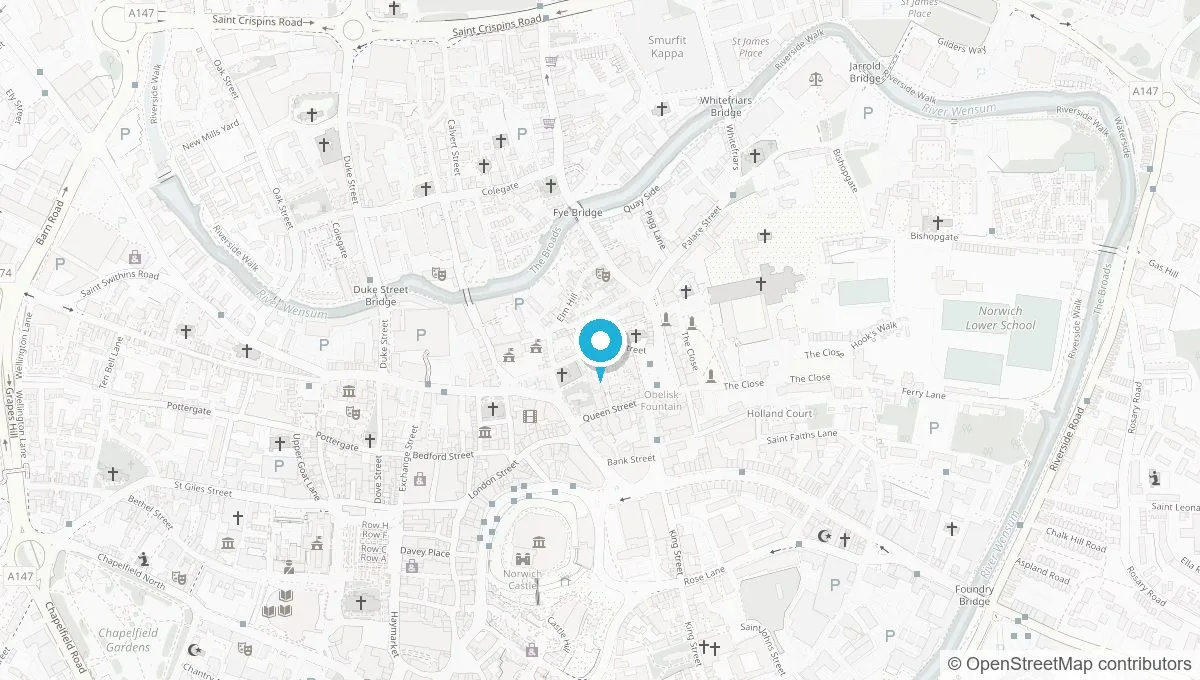 Map showing location of Norwich NR3 clinic